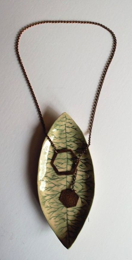 handmade jewelry and hand carved leaf - Fraley